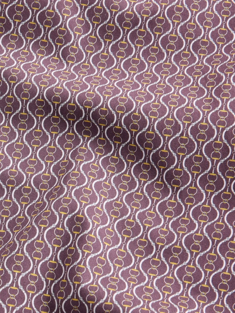 Punainen - Short Sleeve Cotton Texta Print Shirt - Kuva 8 / 8