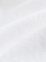 White N. Premium 100% Linen Crop Wide Leg Trousers - Image 2 of 3