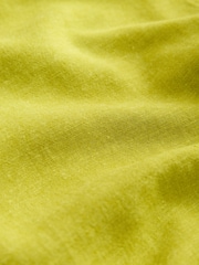 Lime Green - Linen Blend Long Sleeve Shirt - Picha 2 kati ya 3