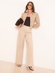 Lipsy Lace Up Detail Denim Jacket - 4ичинен 2 сүрөт