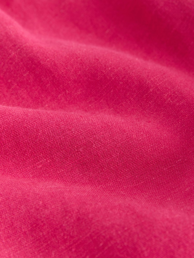 Pink Linen Blend Shorts - Image 6 of 6 Pink Linen Blend Shorts - Image 6 of 6