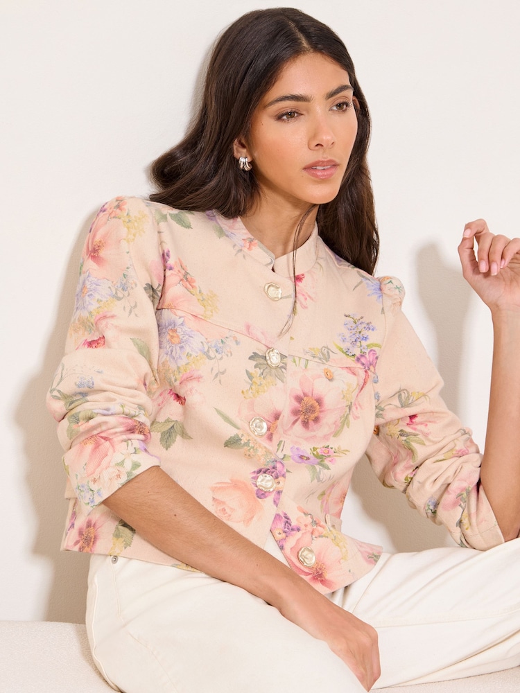 Lipsy Floral Print Trophy Jacket - Image 1 of 5 Lipsy Floral Print Trophy Jacket - Image 1 of 5
