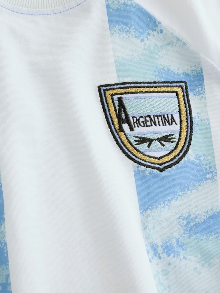 Blue/White Argentina - Single Short Football Pyjamas (4-14yrs) - Imagen 8 de 8 Blue/White Argentina - Single Short Football Pyjamas (4-14yrs) - Imagen 8 de 8