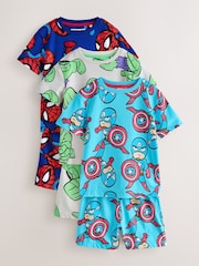 Multi Bright Marvel Short Pyjamas 3 Pack (12mths-11yrs) - Image 1 of 7