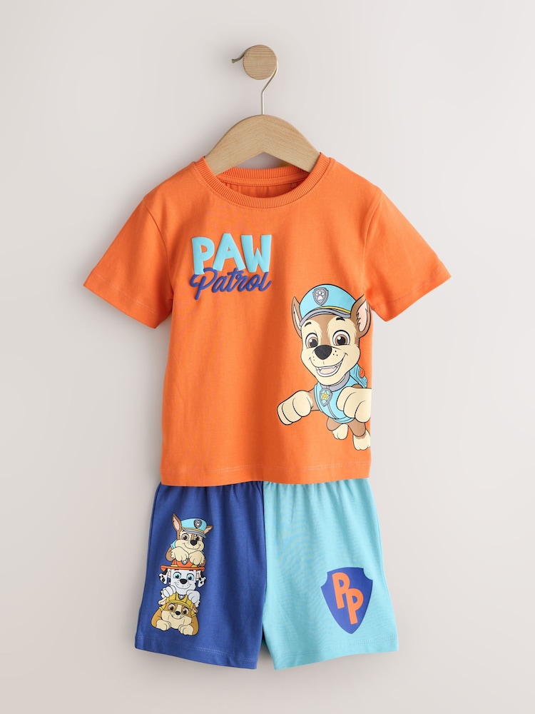 Blue/Grey/Orange Paw Patrol Short Pyjamas 3 Pack (9mths-8yrs) - Image 2 of 8