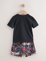 Black/Red Spiderman Short Pyjamas 3 Pack (12mths-10yrs) - Image 10 of 13