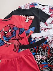 Black/Red Spiderman Short Pyjamas 3 Pack (12mths-10yrs) - Image 11 of 13