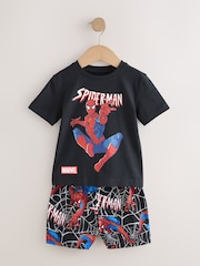 Black/Red Spiderman - 短睡衣3件裝(12個月-10歲) - 圖片 2/8