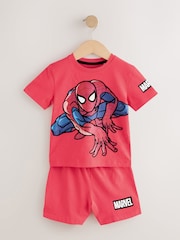 Black/Red Spiderman Short Pyjamas 3 Pack (12mths-10yrs) - Image 9 of 13