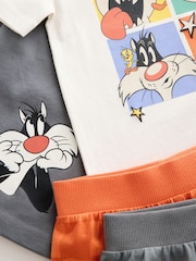 Orange/White/Grey Looney Tunes Short Pyjamas 2 Pack (9mths-10yrs) - Image 10 of 10