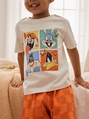 Orange/White/Grey Looney Tunes Short Pyjamas 2 Pack (9mths-10yrs) - Image 4 of 10
