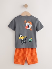 Orange/White/Grey Looney Tunes Short Pyjamas 2 Pack (9mths-10yrs) - Image 8 of 10