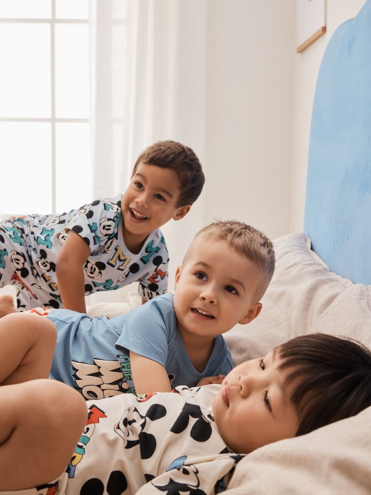 レッド/ブルー/クリーム - Mickey Mouse ショートパジャマ 3 点セット（9か月～9歳） - 画像 2 / 5