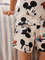 レッド/ブルー/クリーム - Mickey Mouse ショートパジャマ 3 点セット（9か月～9歳） - 画像 3 / 5