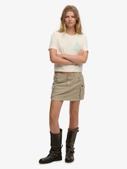 Superdry Cream Roadside Trade Relaxed T-Shirt - Image 2 of 5