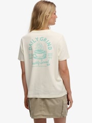 Superdry Cream Roadside Trade Relaxed T-Shirt - Image 4 of 5