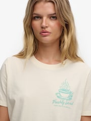Superdry Cream Roadside Trade Relaxed T-Shirt - Image 5 of 5