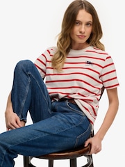 تي شيرت شعار مقلم من Superdry - صورة 4 من 7