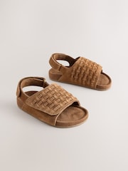 Tan Brown Touch Fastening Slider Sandals - Image 1 of 5