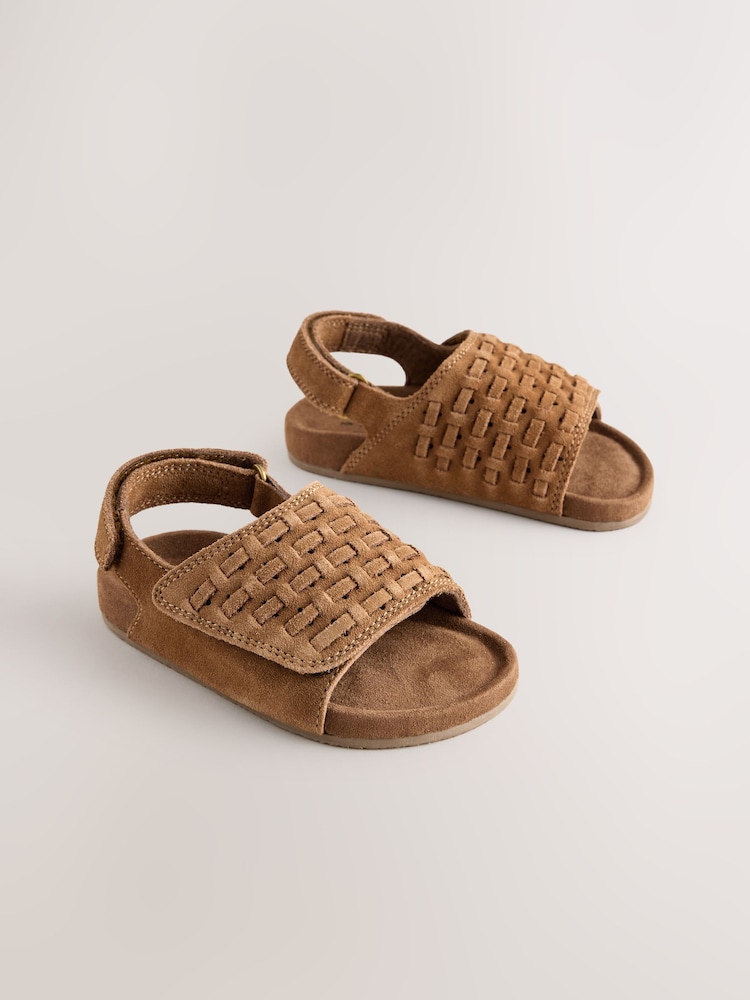 Tan Brown Touch Fastening Slider Sandals - Image 1 of 5