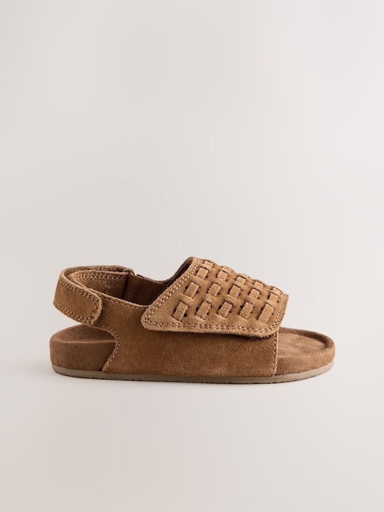 Tan Brown Touch Fastening Slider Sandals - Image 2 of 5