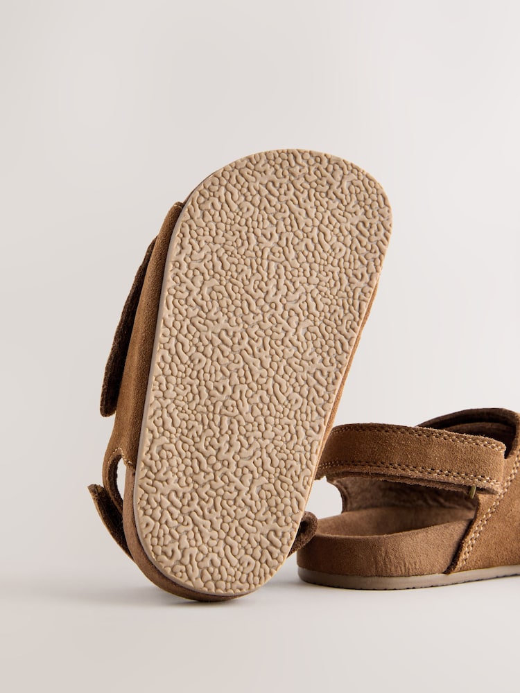 Tan Brown Touch Fastening Slider Sandals - Image 5 of 5