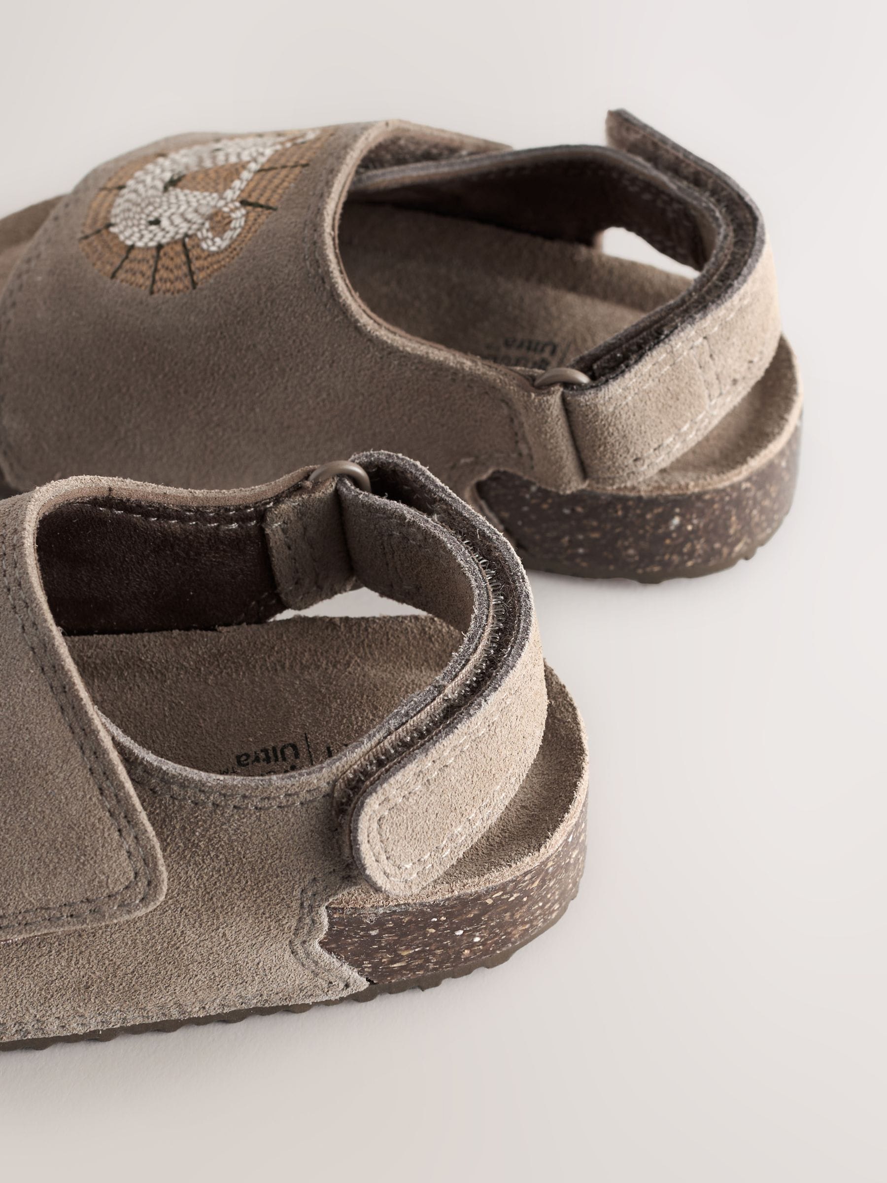 Buy Нейтральний лев - Touch Fastening Leather Slider Sandals з