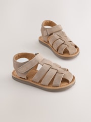 Neutral Leather Fisherman Sandals - Image 1 of 5