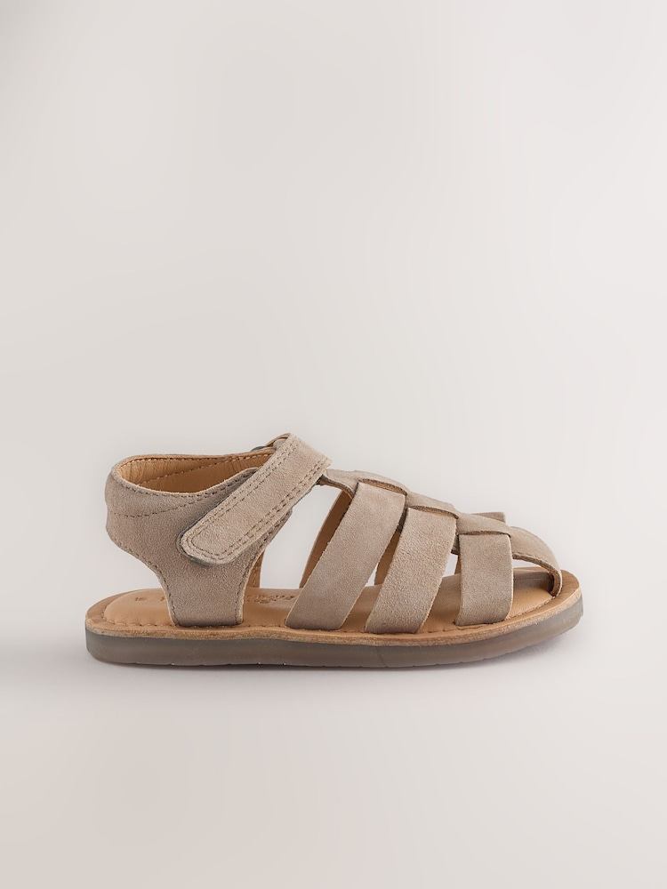 Neutral Leather Fisherman Sandals - Image 2 of 5