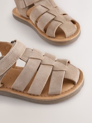 Neutral Leather Fisherman Sandals - Image 3 of 5