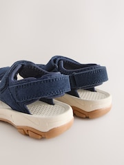 海軍藍 - Leather Touch Fastening Trekker Sandals - 圖片 5/5