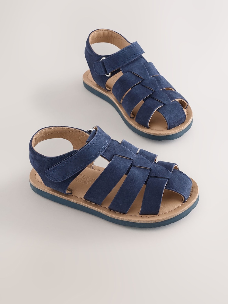Navy Leather Fisherman Sandals - Image 1 of 5