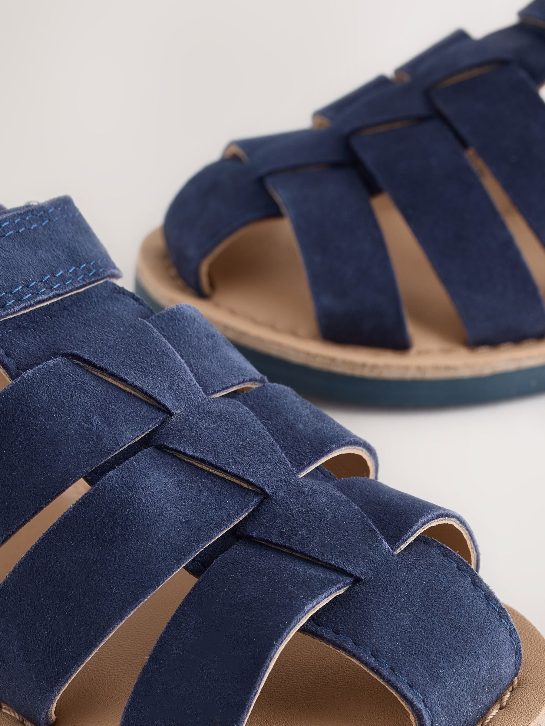 Buy Navy Leather Fisherman Sandals from Next USA