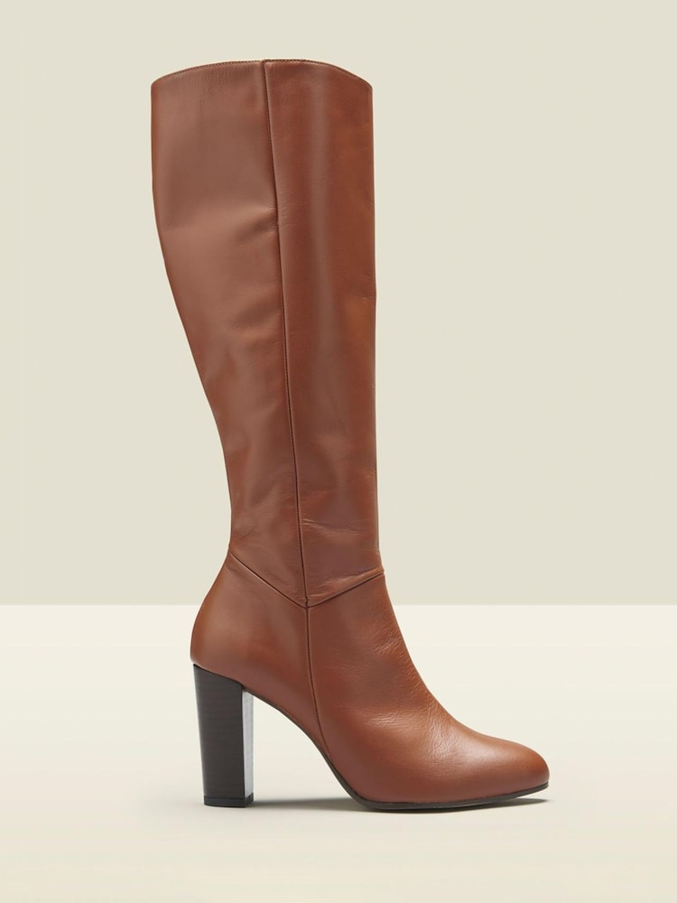 Sosandar Brown Blake Leather Knee High Boots - Image 2 of 4