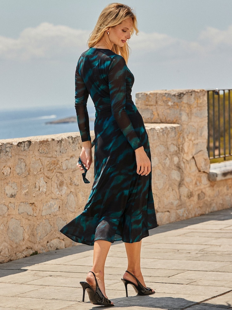 pale blue wrap dress ELISIA WRAP MAXI DRESS main image 0