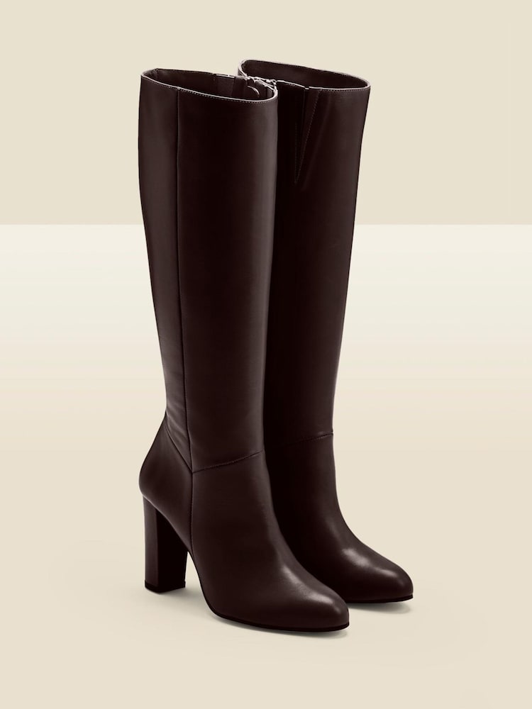 Sosandar Brown Blake Suede Knee High Boots - Image 4 of 4