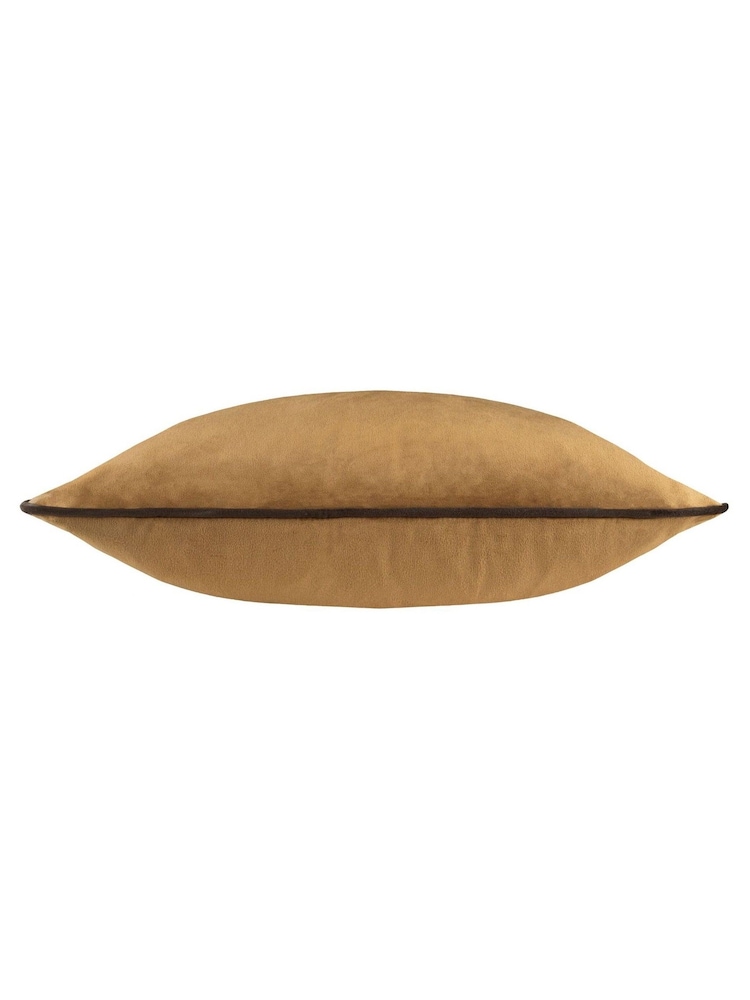 Furn Caramel Chocolate Meridian Velvet Cushion - Image 2 of 3