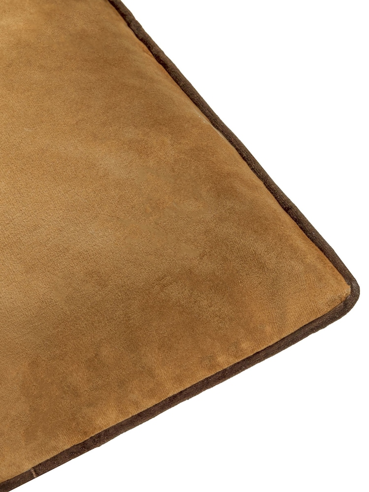 Furn Caramel Chocolate Meridian Velvet Cushion - Image 3 of 3