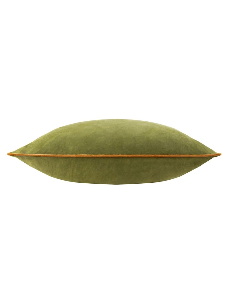 Furn Olive Ginger Meridian Velvet Cushion - Image 2 of 4