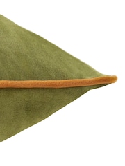 Furn Olive Ginger Meridian Velvet Cushion - Image 3 of 4