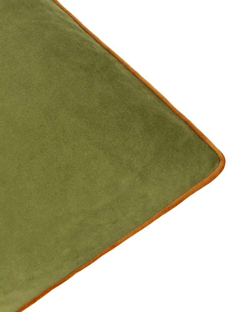 Furn Olive Ginger Meridian Velvet Cushion - Image 4 of 4