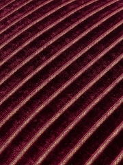Paoletti Burgundy Savoy Stripe Velvet Cushion - Image 4 of 4