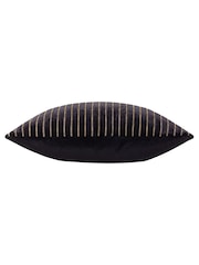 Paoletti Black Savoy Stripe Velvet Cushion - Image 3 of 4