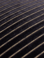 Paoletti Black Savoy Stripe Velvet Cushion - Image 4 of 4