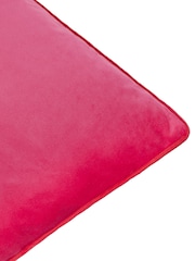Furn Pink Red Meridian Velvet Cushion - Image 4 of 4