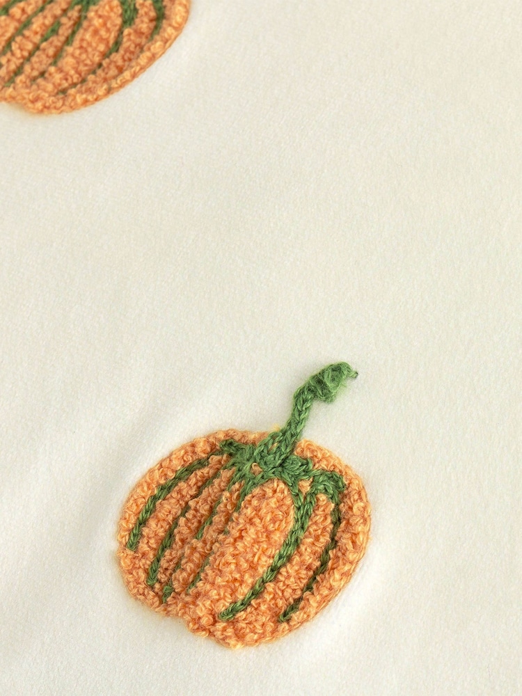 Wylder Multicolour Pumpkin Spice Piped Velvet Cushion - Image 4 of 4