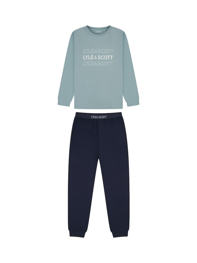 Lyle & Scott Boys Burt Long Sleeve T-Shirt and Cuffed Joggers Set - صورة 1 من 6 Lyle & Scott Boys Burt Long Sleeve T-Shirt and Cuffed Joggers Set - صورة 1 من 6