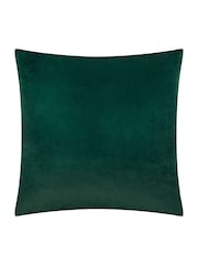 Paoletti Emerald Savoy Stripe Velvet Cushion - Image 2 of 4
