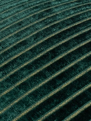 Paoletti Emerald Savoy Stripe Velvet Cushion - Image 4 of 4