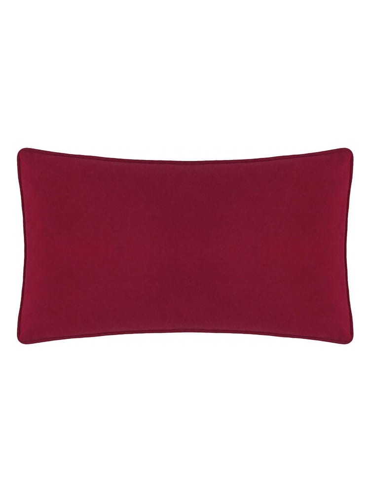 Furn Snow Berry Joy To All Embroidered Velvet Cushion - Image 2 of 4